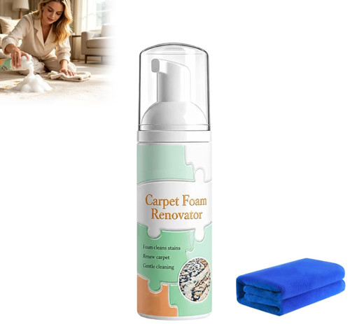 Waterless carpet foam - waterless, stain